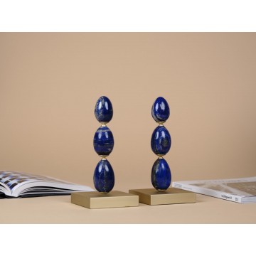 Lapis Lazuli eggs pair