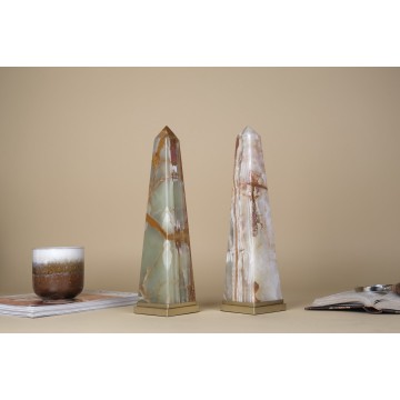 Pakistan Onyx Obelisk pair