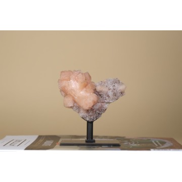 Orange Stilbite crystal