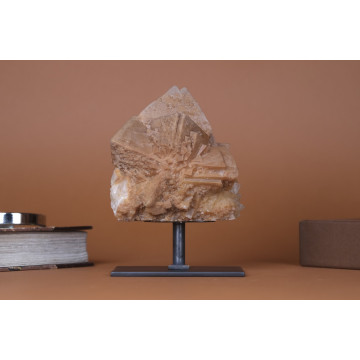 Orange Calcite crystal cluster