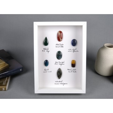 Polished ornamental stones...