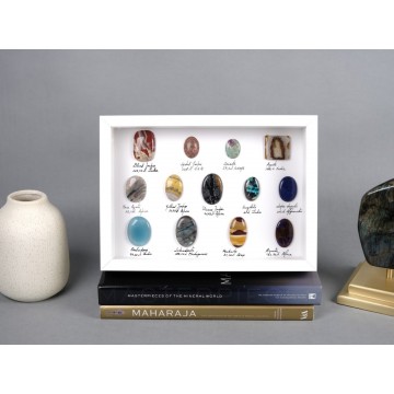 Polished ornamental stones...